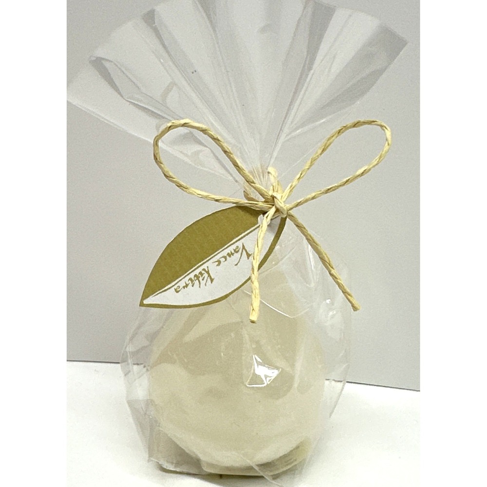 Vance Kitira Timber Pear Shaped Candle White Small Mini Fruit Home Decor Wax New